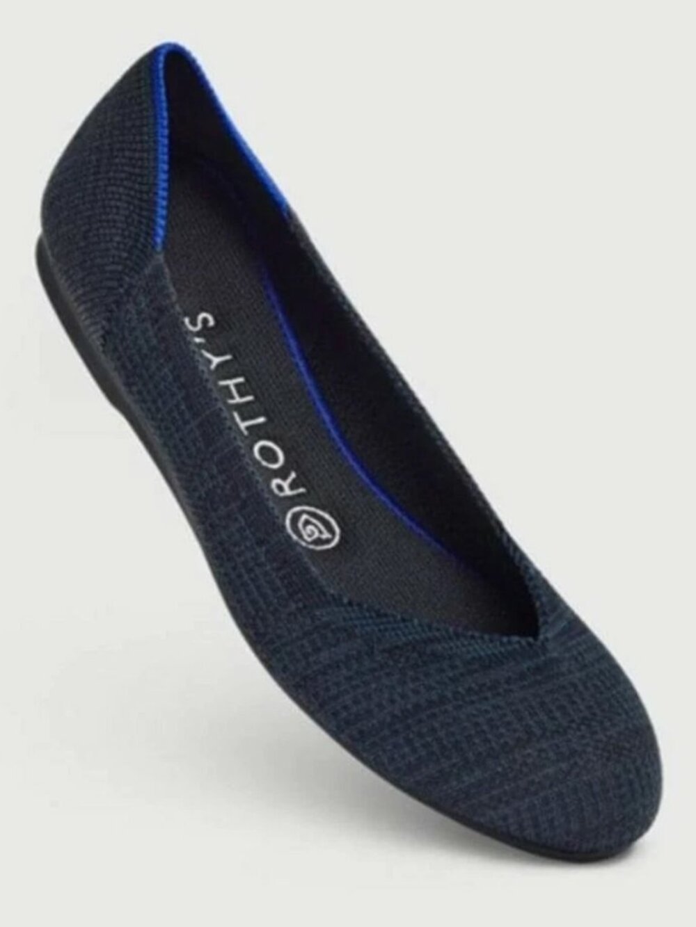 Rothy's The Flat in Retired Color Navy Birdseye – Size 8.5